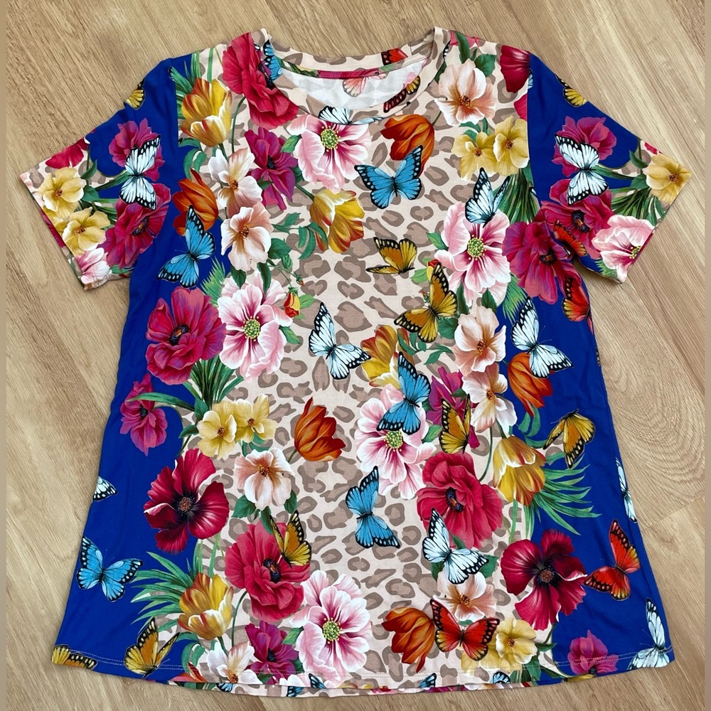 Floral Multicolor Women's Top - Picture 4 of 8